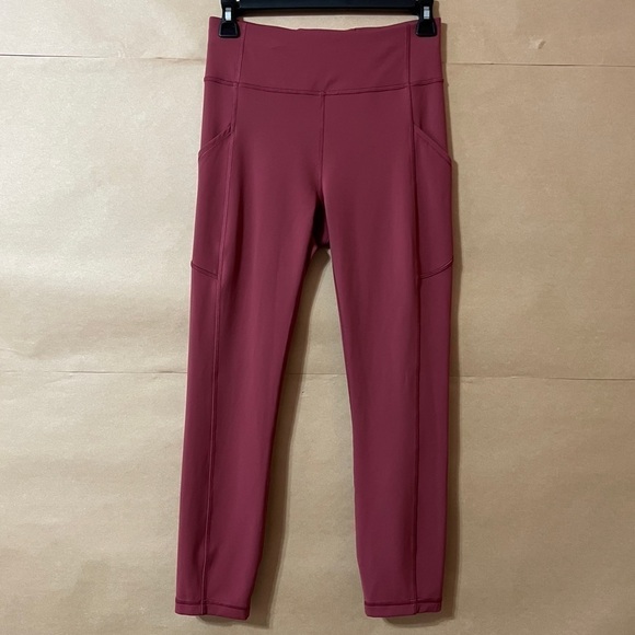 lululemon athletica Pants - Lululemon | Invigorate High-Rise Crop 23" Leggings Pockets Chianti Size 6